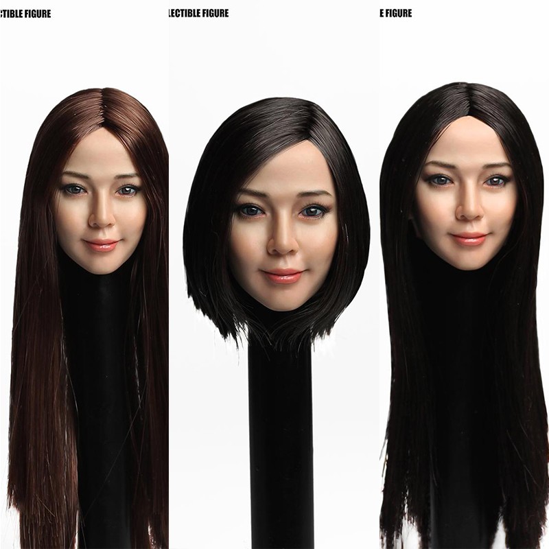 1/6 SUPER DUCK SDH010 Short Planted Hair Girl Head Carving Fit 12'' Female Body 