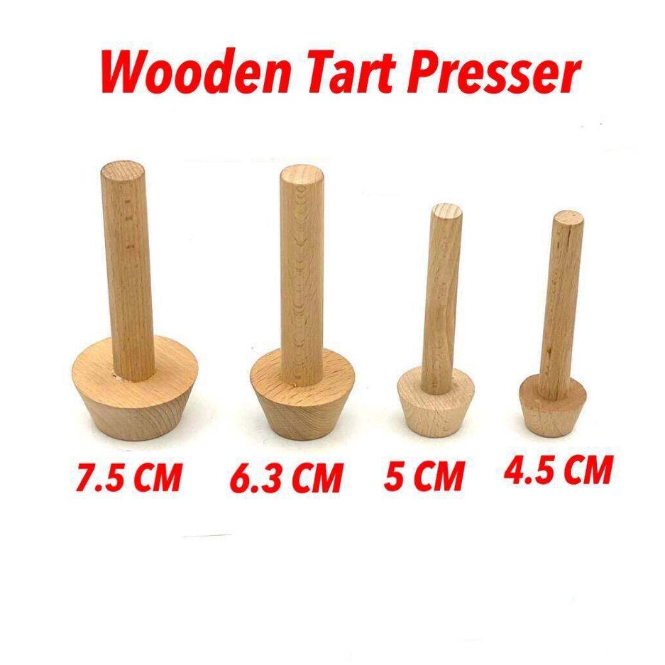 Wooden Tart Presser / Acuan Kayu Tart Penekan /Tart Press Shopee Malaysia