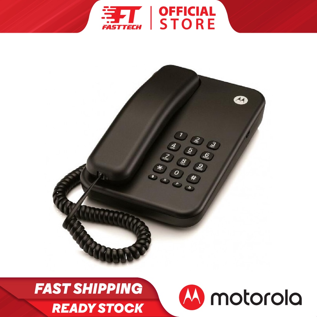 Motorola Corded Phone CT100 with Redial, Mute Function & Wall Mountain