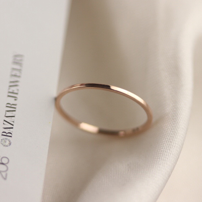 Rings Women Aesthetic joint fine ring Polished copper ring | Shopee ...