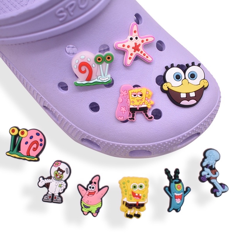 For Crocs Jibbitz Pins Cute SpongeBob SquarePants DIY Shoes Charm  Button/洞洞鞋配件鞋飾鞋花智必星| Shopee Malaysia