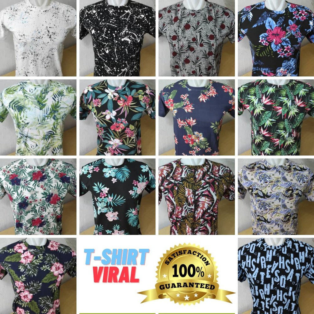 Harga Borong T Shirt Viral A L Lelaki Perempuan Corak Ala2 Bunga Batik Korea Muda Remaja Melayu Cina India Shopee Malaysia