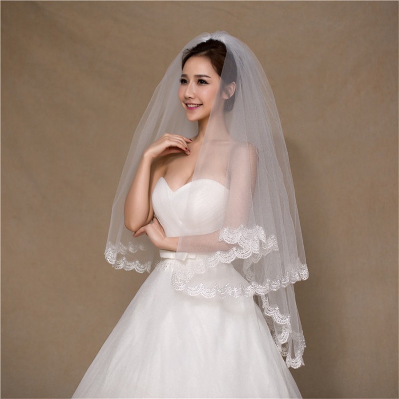 short lace veil