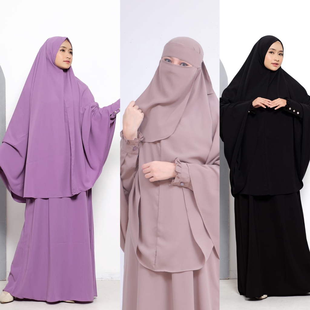 Robe Syar'i syari Veil set hijab kimar niqob Price set (Robe + kimar ...