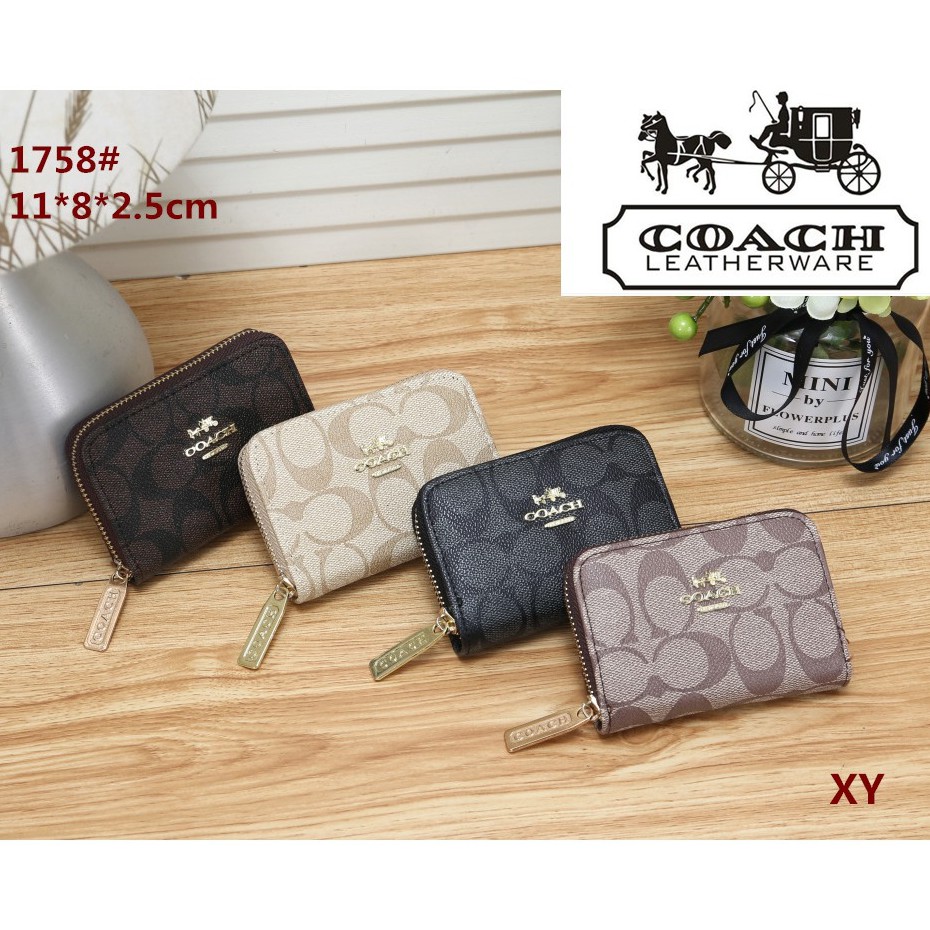 Coach Mini Wallet Fashion Women Zip Purses Coin Purse Multi Purpose Clutch  Card Wallet | Shopee Malaysia