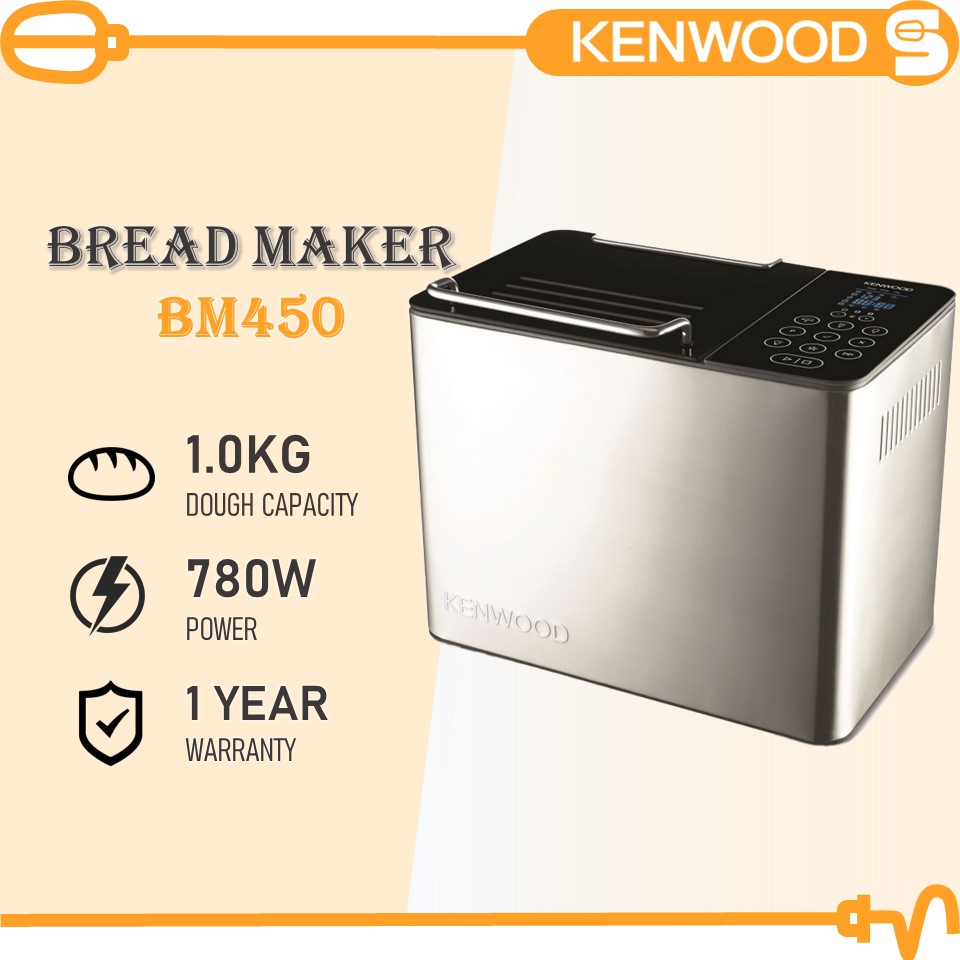 KENWOOD Bread Maker BM450 (780W) Full Metal Body Touch Sense Control