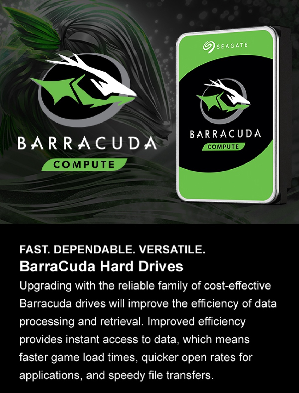 Seagate BarraCuda Hard Drive HDD SATA 6Gb/s 5400/7200RPM Internal Hard