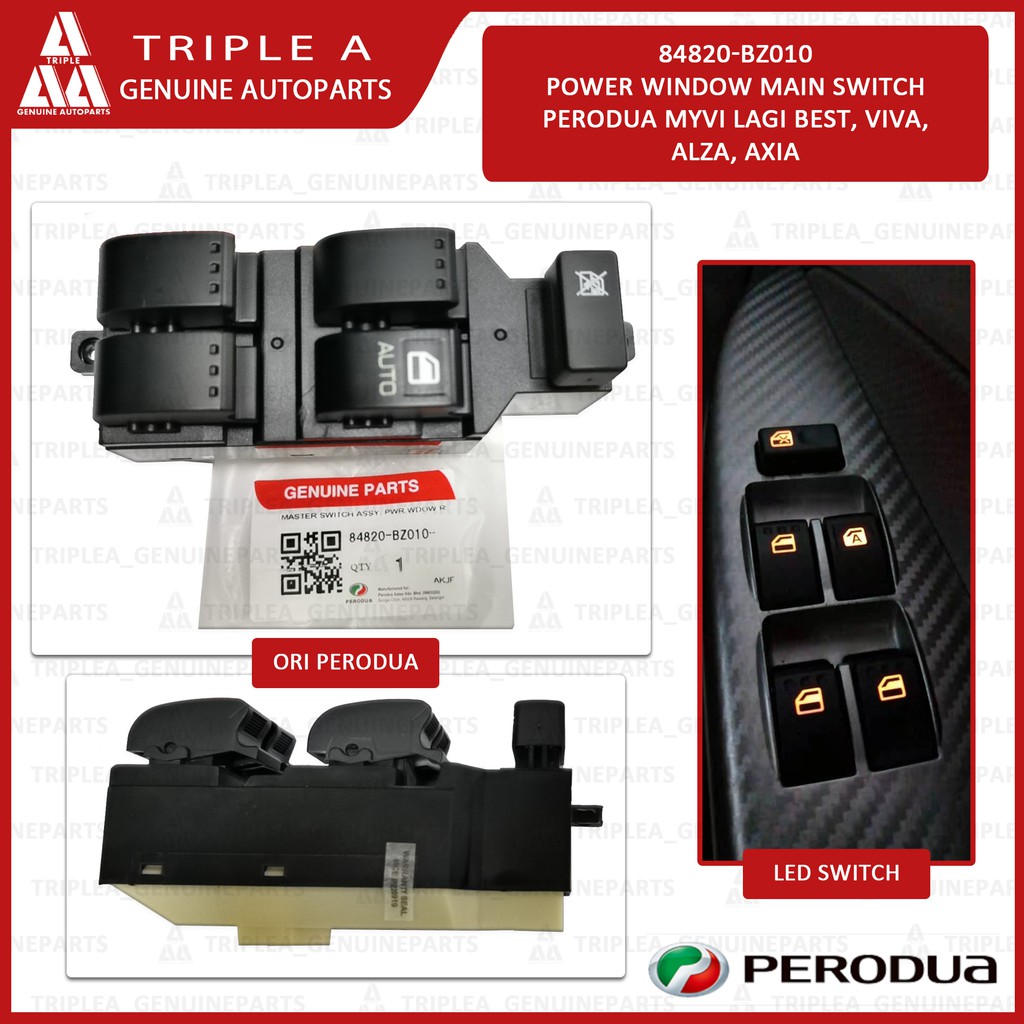 Main Switch Perodua Myvi Alza Viva 84820BZ010 Power Window Main Switch