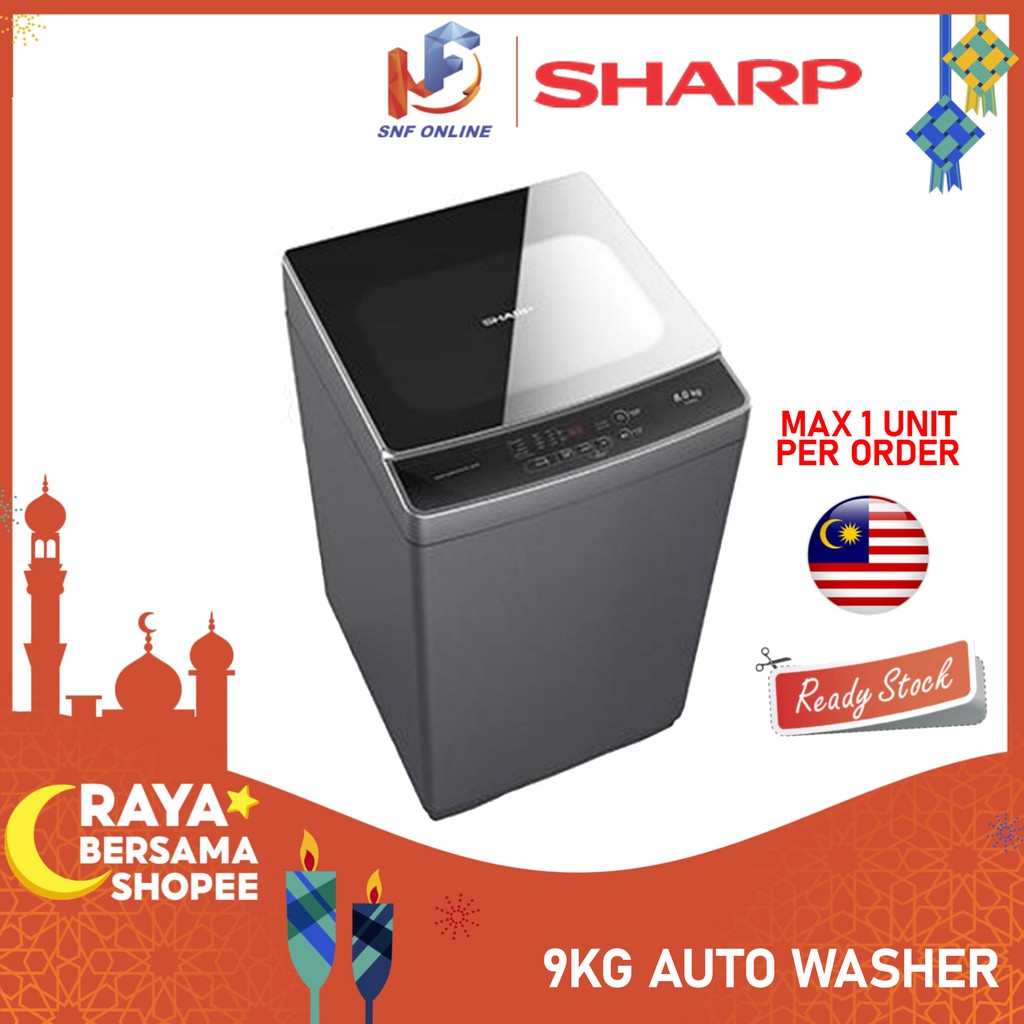 Sharp 9KG Fully Auto Washing Machine ESX958 Premium Series Mesin Basuh