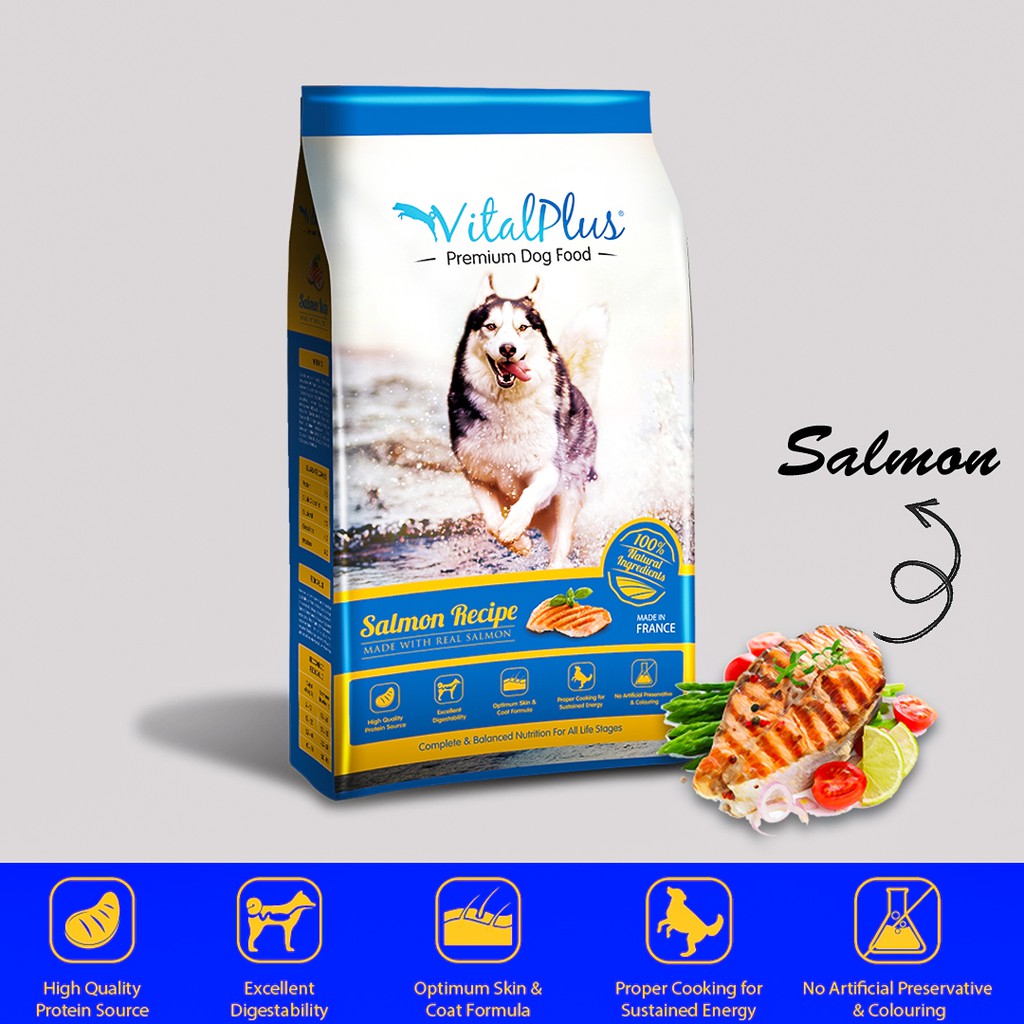 vital plus salmon dog food