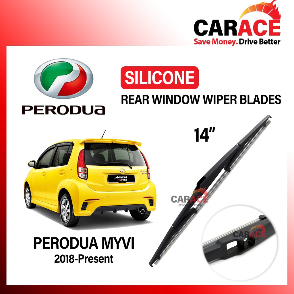 PERODUA MYVI 20052017  14" Rear Window SILICONE Wiper Blades  Wiper