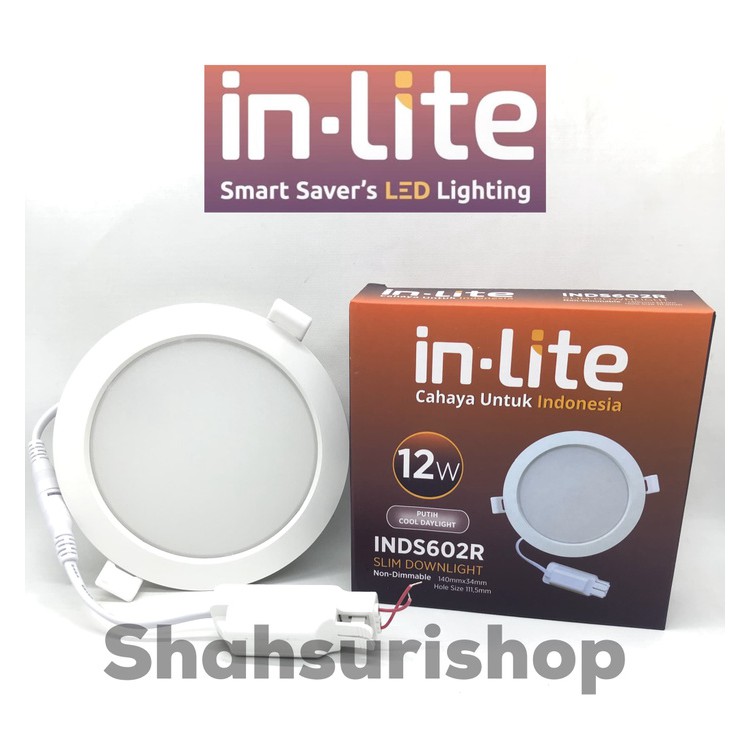 In-lite LED PANEL DOWNLIGHT LIGHT 12W 12 W WATT INDS 602 R 140x34 MM