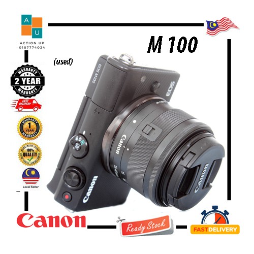 Canon Eos M100 Kit 15x45mm Is Stm (Display set unit) Shopee Malaysia