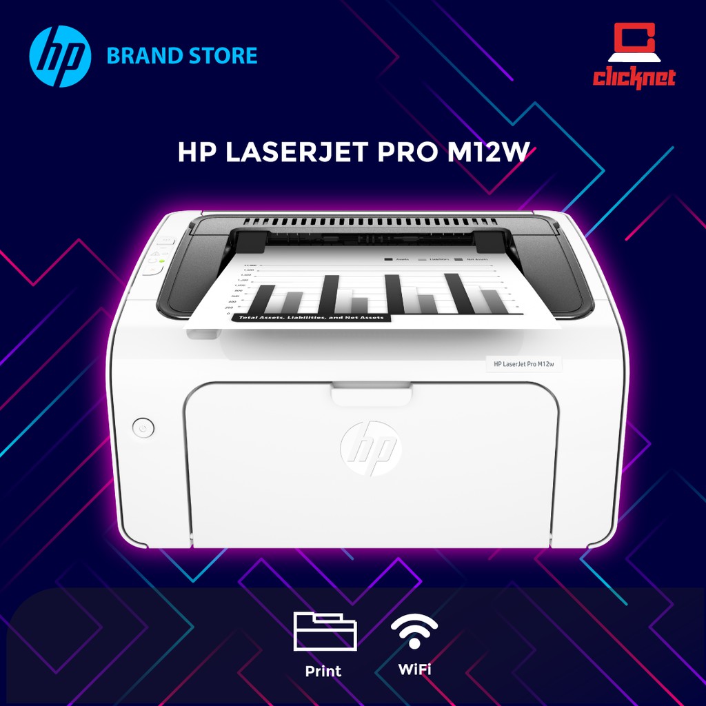 Hp Laserjet Pro M12w Wireless Printer Shopee Malaysia