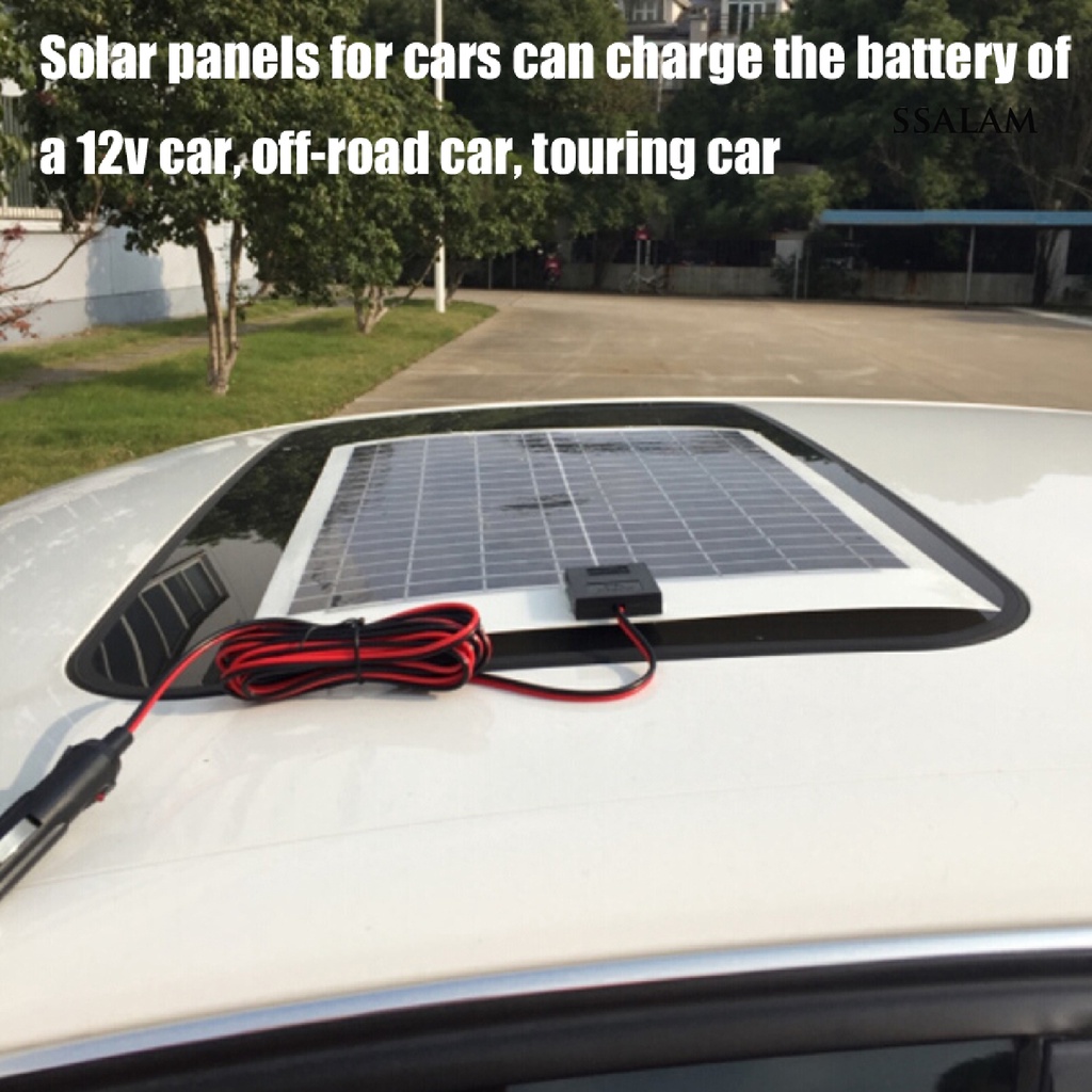 【COD】Solar Panel Eco-friendly High Efficient Black 200W Waterproof Battery Charger for Car