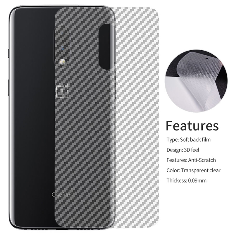 OnePlus 7T Pro 3D Carbon Fiber Protector Soft Back Film OnePlus 7 7T
