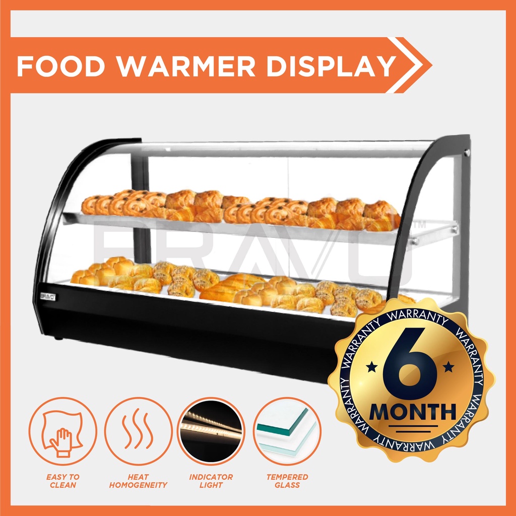 Food Warmer Display Pemanas Makanan Warmer Showcase Commercial Food