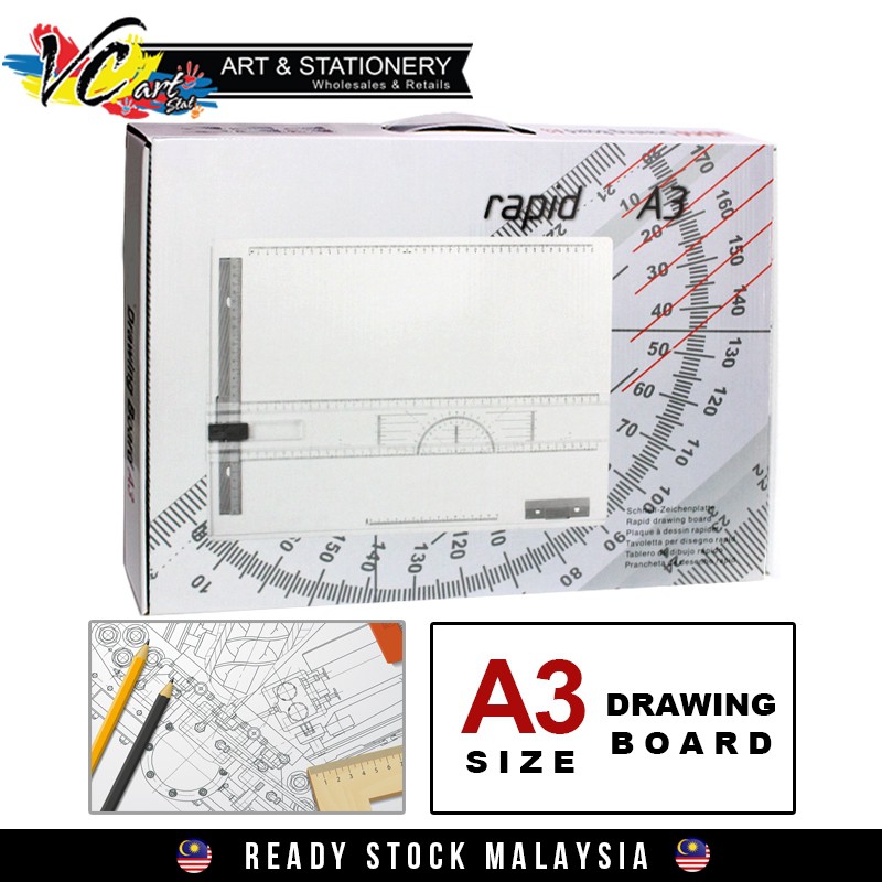 Rapid Drawing Board A3 Technical Drawing Board (White) Shopee Malaysia