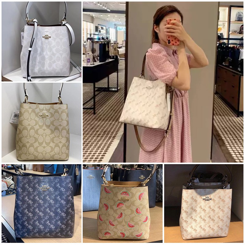 Coach 91512 2081 236 New Ladies Town Bucket Bag Single Shoulder Messenger Bag Classic Pattern Versatile And Generous Shopee Malaysia