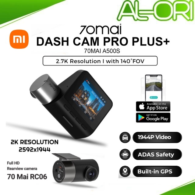 70mai A500s Dashcam PRO Plus+ Car Recorder 1944P Car Camera Rear Cam WiFi App Control GPS Built-in ADAS A500