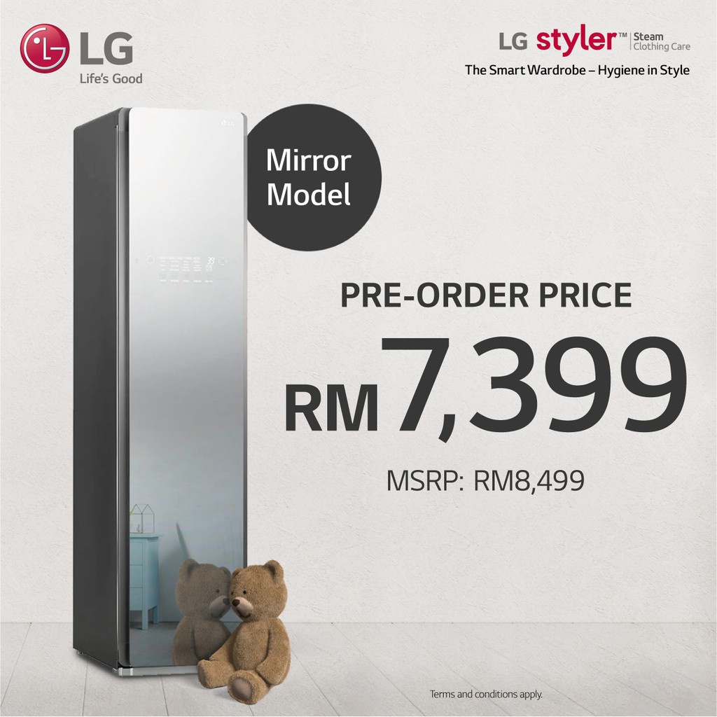 LG S3MFC Styler Essence Steam Clothing Care System Mirrored Finish ...