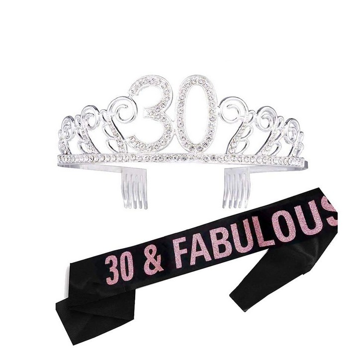 30th birthday sash and tiara