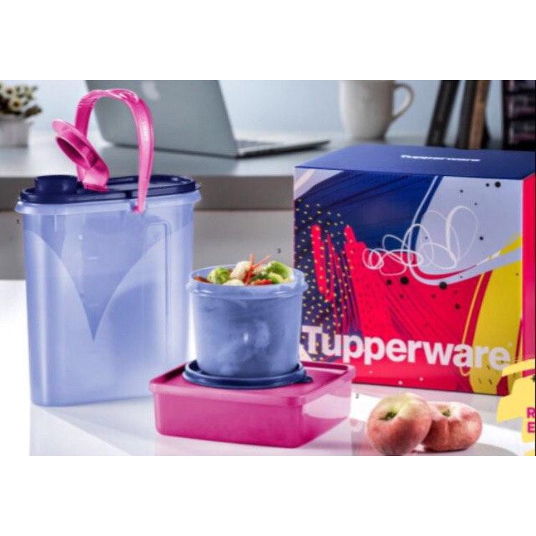 READY STOCK TUPPERWARE SLIM & SAVVY SNACK SET (3pcs)