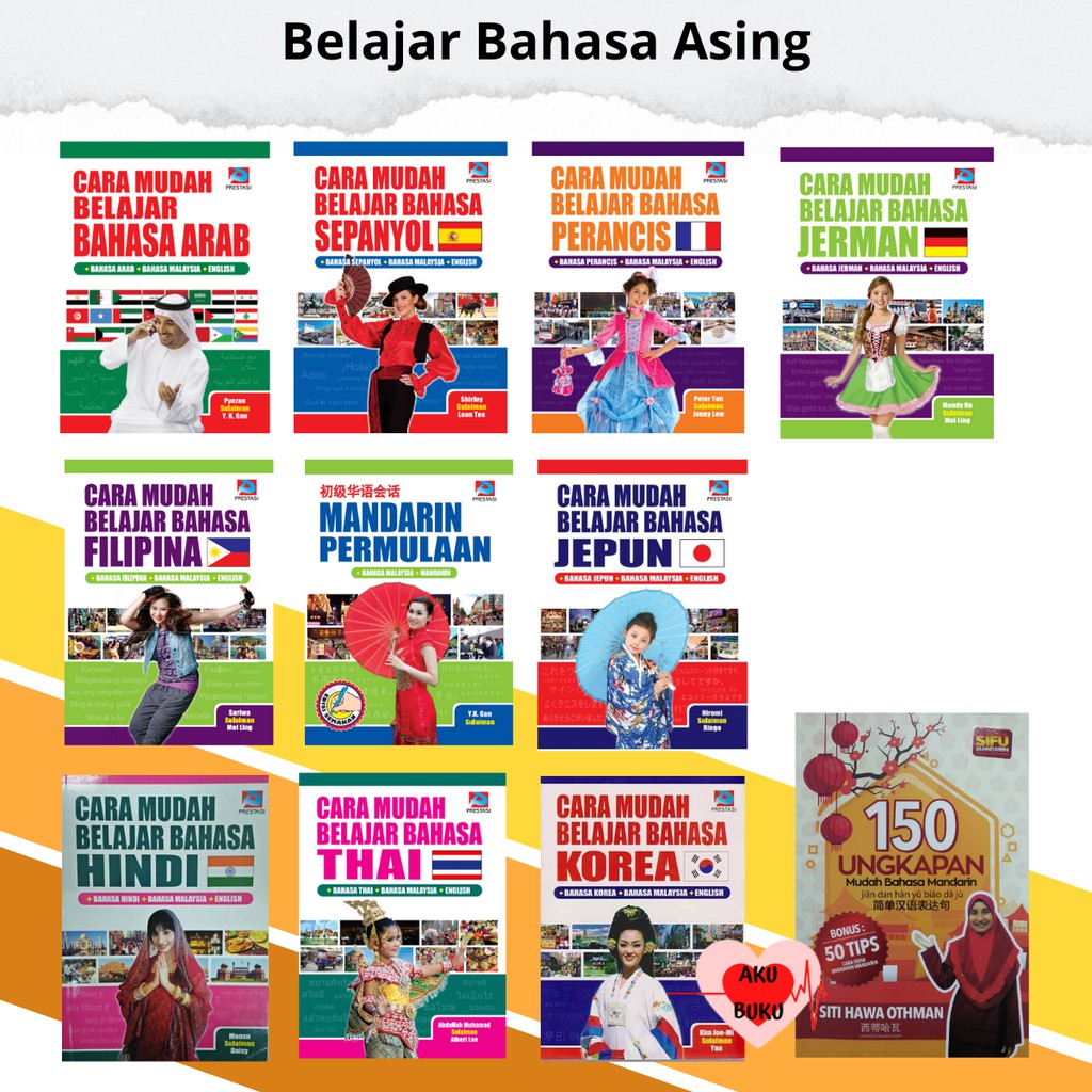 Cara Mudah Belajar Bahasa Asing Arab Sepanyol Perancis Jerman Filipina Mandarin Jepun Hindi Thai Shopee Malaysia
