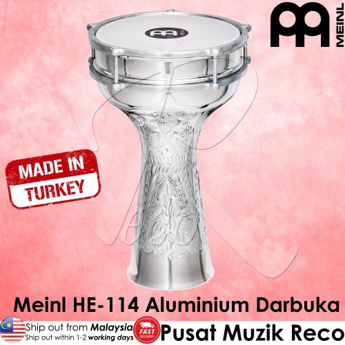Meinl HE114 Aluminum Darbuka Turkey Made (Silver) Shopee Malaysia
