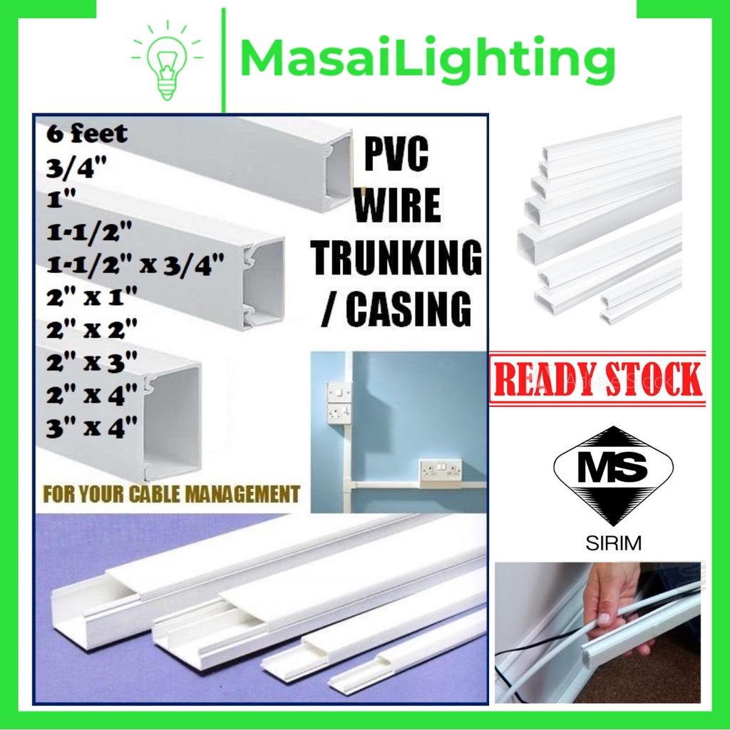 UPVC Casing 50mm 2 TO 100mm 4 6ft PVC Wiring Casing Electrical 