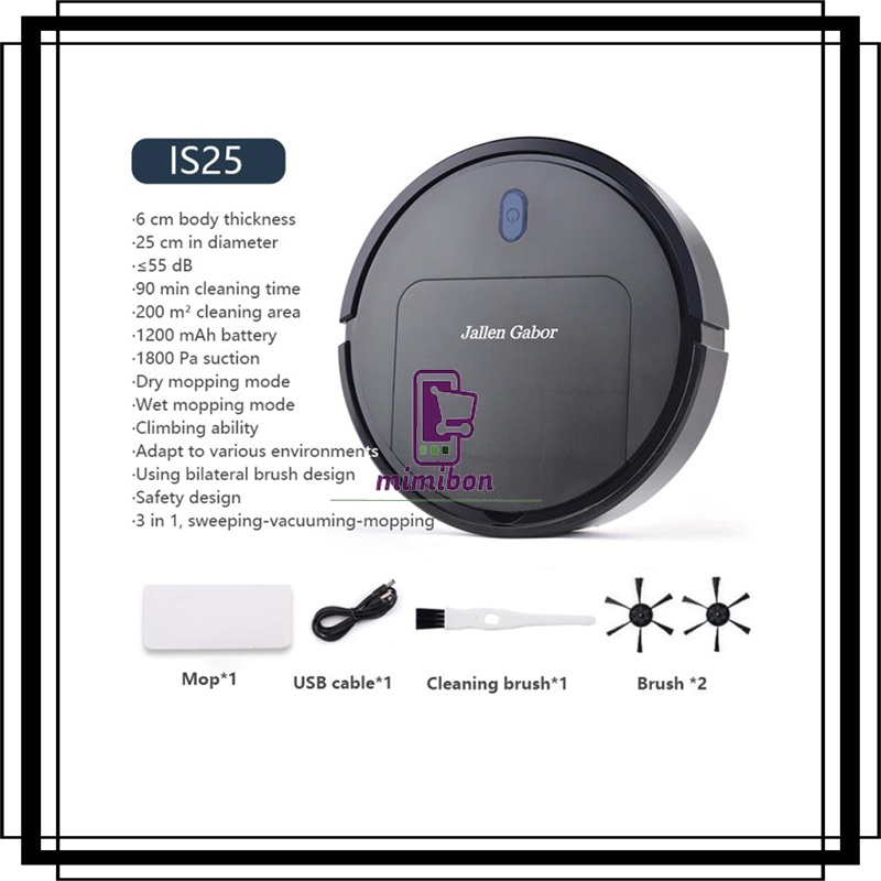 jallen gabor robotic vacuum cleaner is 25