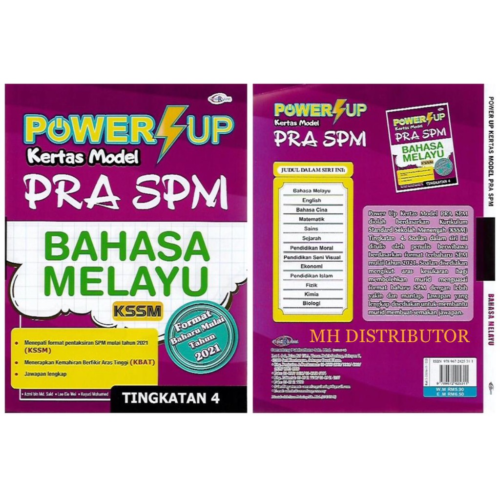 New format  power up kertas model pra spm kssm tingkatan 4 / form 4