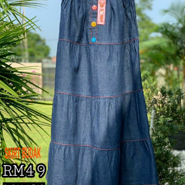  Skirt  Jeans Denim Budak kanak  kanak  Si Comel Muslimah Kids 