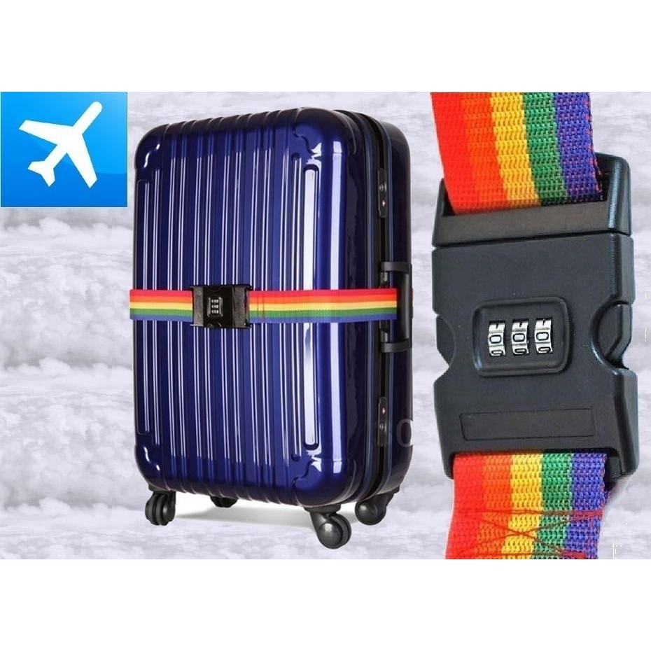 rainbow suitcase strap