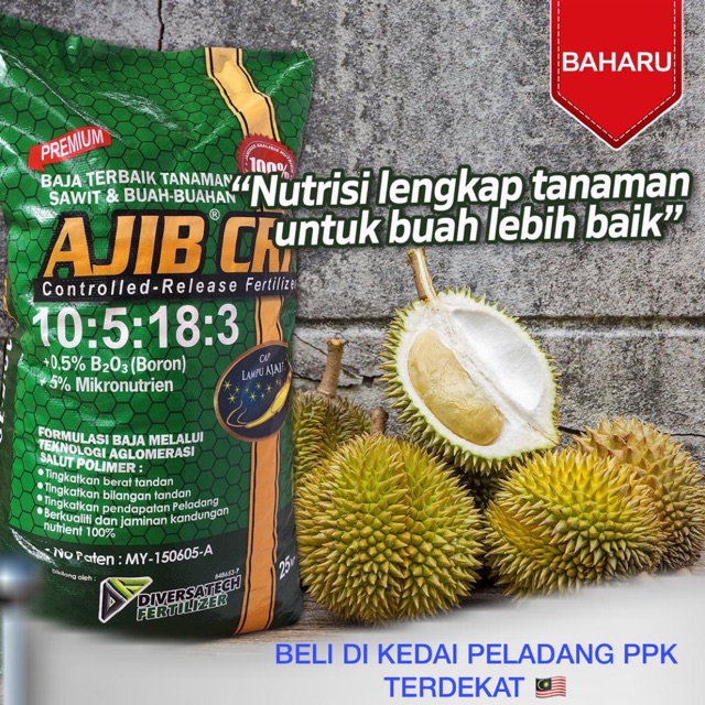 25kg Baja Durian 13 In 1 Lengkap Tidak Panas Dan Merosakkan Akar Pokok Shopee Malaysia