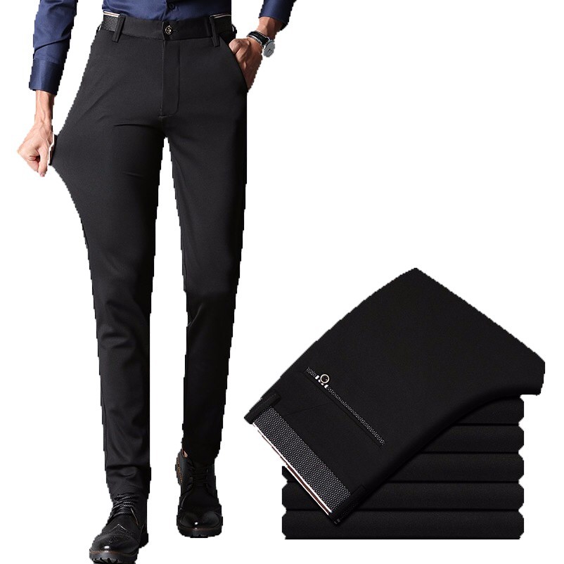 Hot Ceo Style Men Office Pants Stretchable Flexible Long Pants