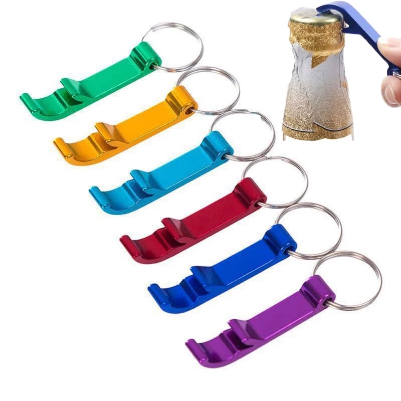 Aluminium Portable Can Opener / Mini Pocket Key Chain Ring Beer Bottle Opener / Wedding Party Favor Gifts Kitchen Bar Tool