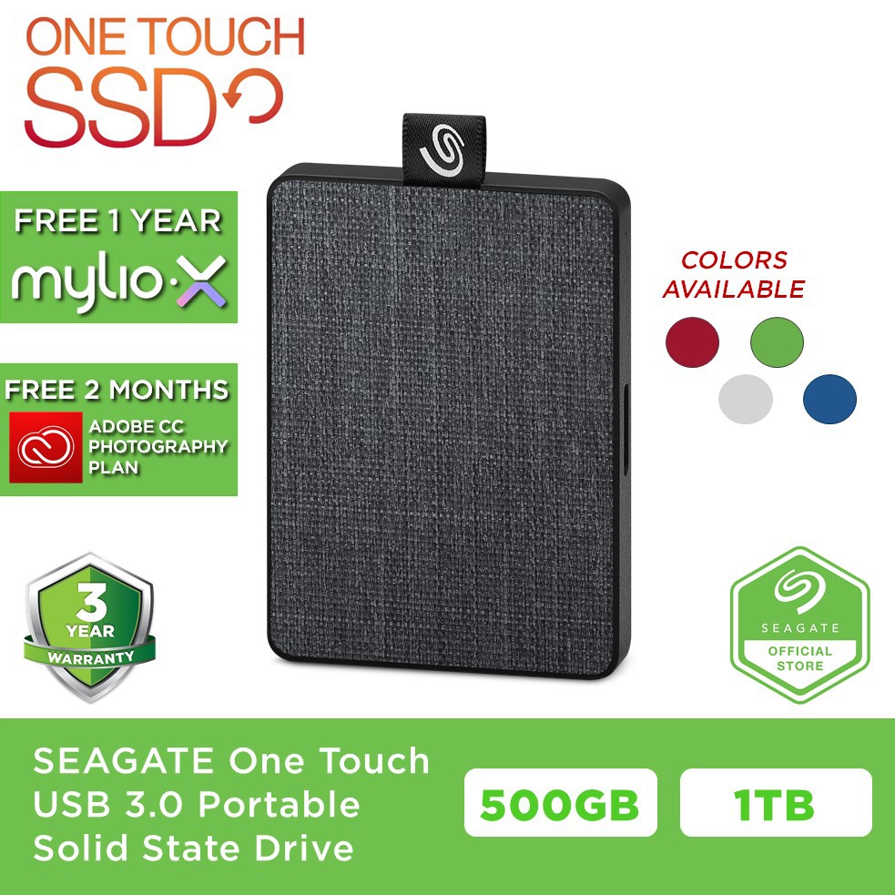 Seagate One Touch 1TB/500GB SSD Portable SSD External Solid State Drive