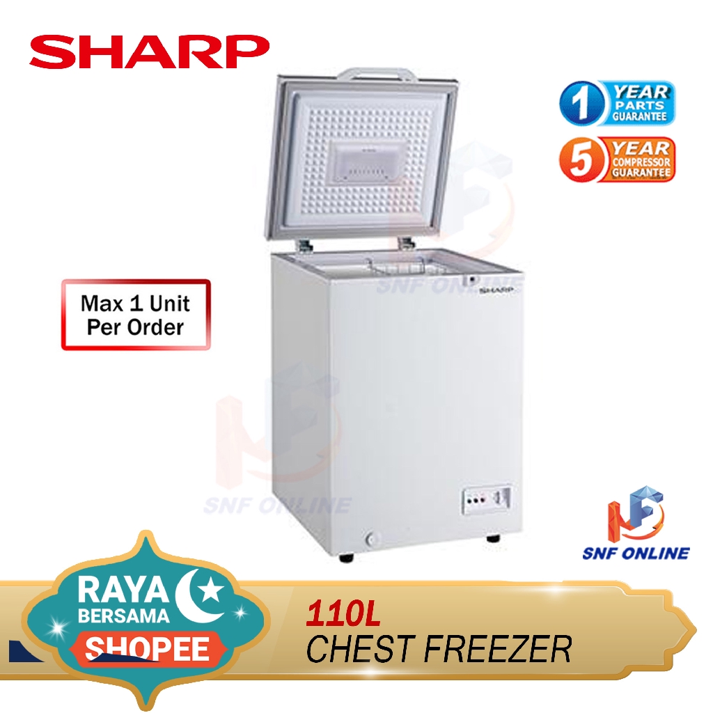 Sharp Chest Freezer 110L SJC118 / SJC128 Shopee Malaysia