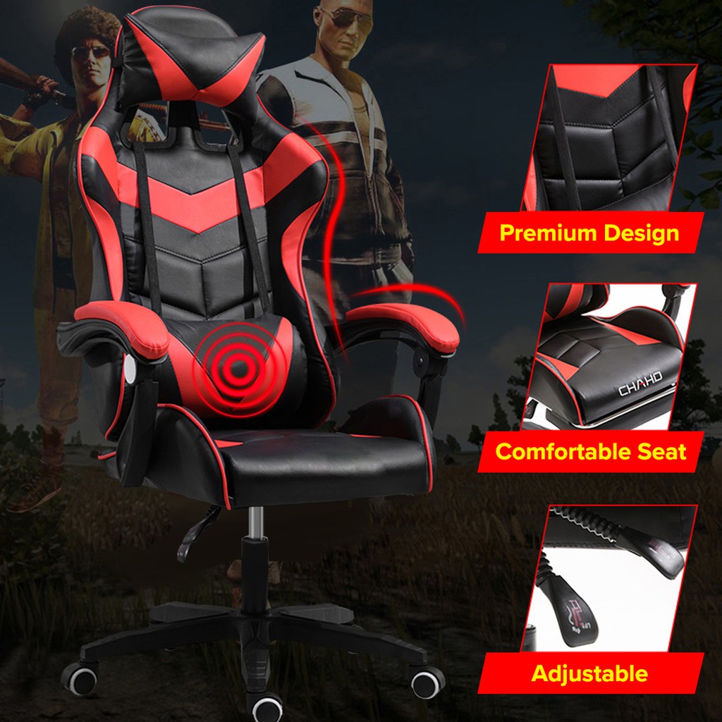 [READY STOCK] FINSSO: CHAHO Height Adjustable Reclining E-Sports Gaming Chair