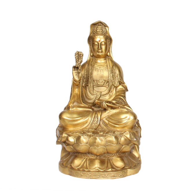 Pure Copper Sitting Guanyin 8 8 Inch Namo Avalokiteshvara Bodhisattva Shopee Malaysia shopee