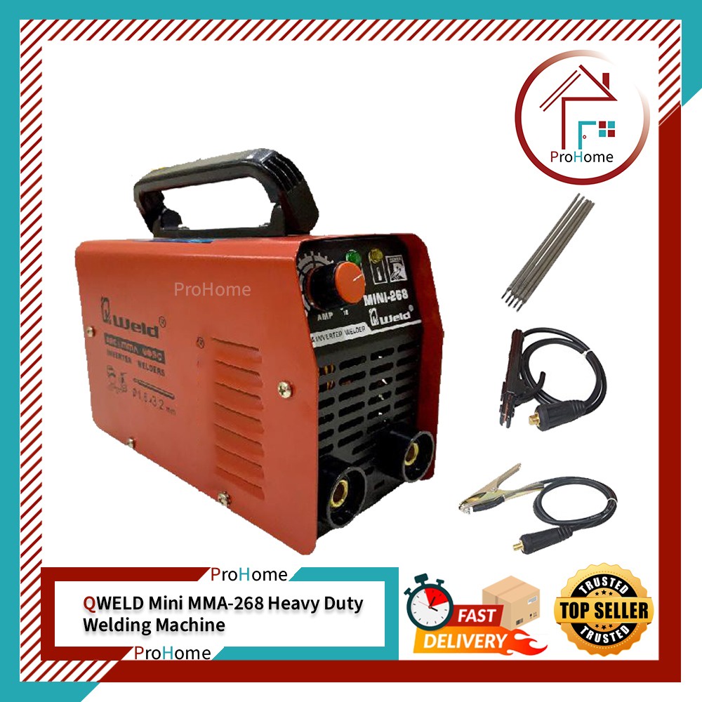 Q WELD Mini MMA268 Heavy Duty Welding Machine (Inverter Model) Shopee