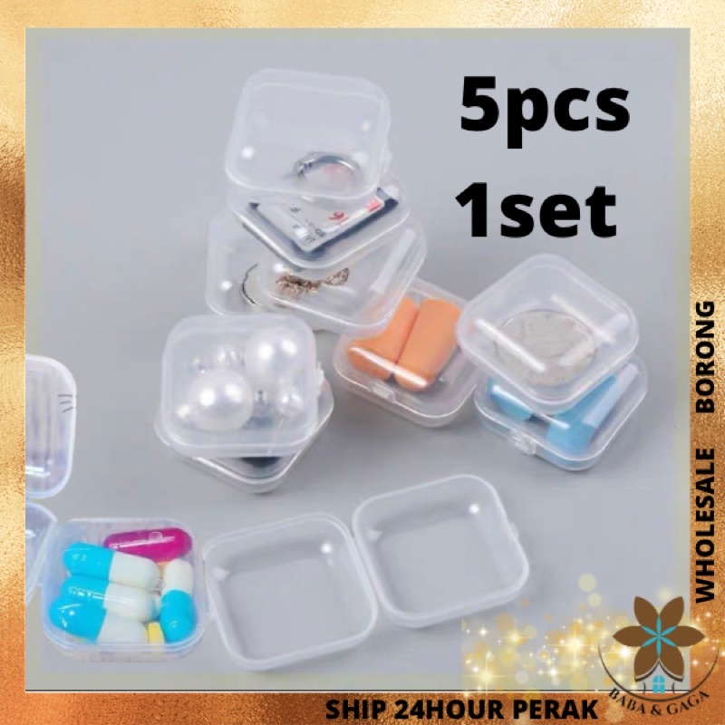 12pcs Mini Storage Container Square Pocket Bag Box Jewelry Medicine Ring Earring Sim Memory Card Block 小方盒收纳耳环项链药品