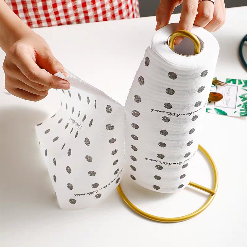 Kitchen Towel/Tissue Roll Holder Stand, Rose Gold Stainless Steel Metal