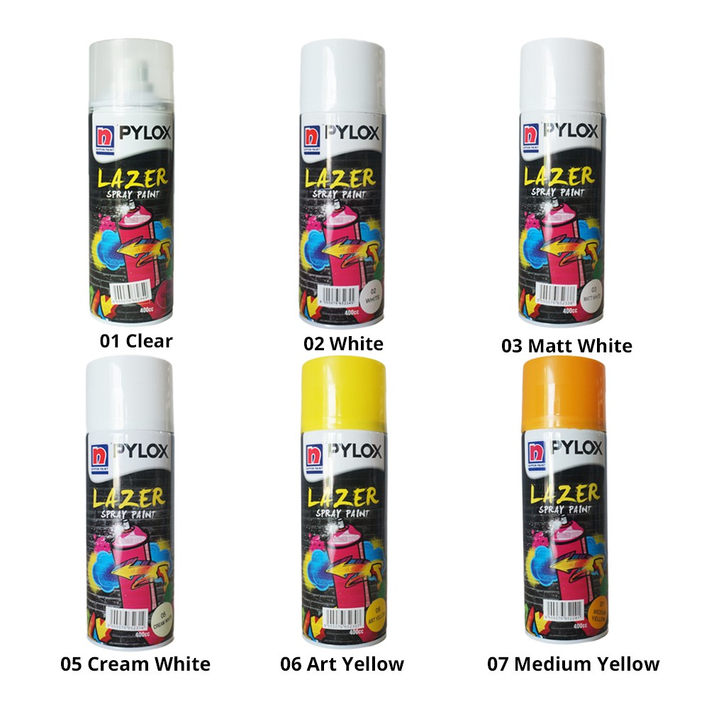 Pylox Lazer Spray Paint 400CC Standard Colour 1 Shopee Pylox Lazer Spray Paint 400CC Standard Colour 1 Shopee