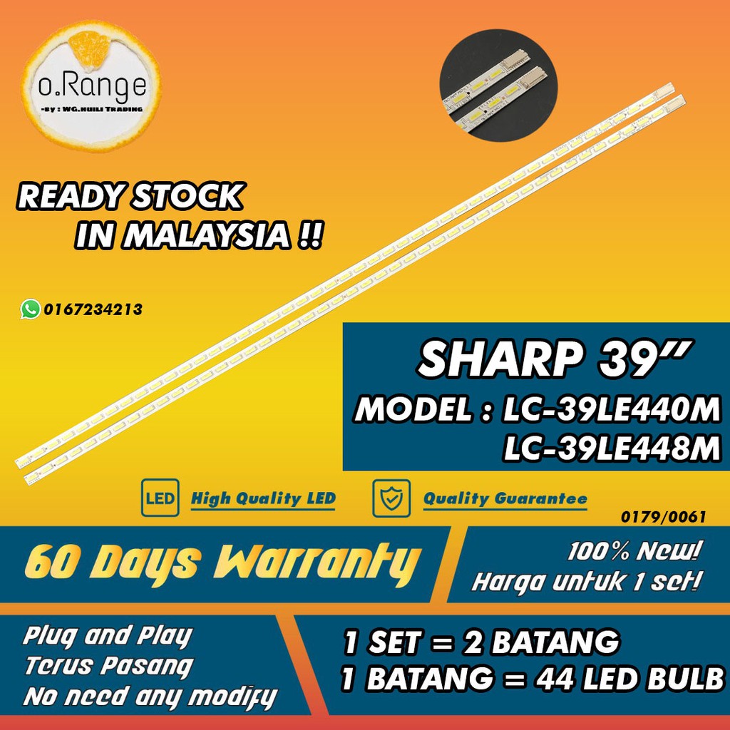LC-39LE440M / LC-39LE448M SHARP 39" LED TV BACKLIGHT(LAMPU TV) SHARP 39 INCH LED TV LC39LE400 39LE400M 39LE448M