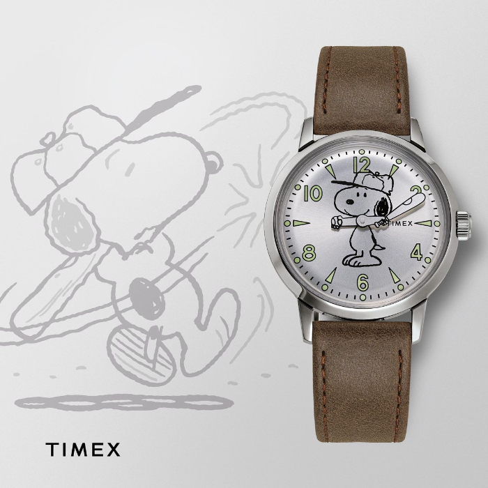TIMEX x Peanuts Welton - Snoopy 40mm Brown Leather Strap Watch- TW2R94900 |  Shopee Malaysia