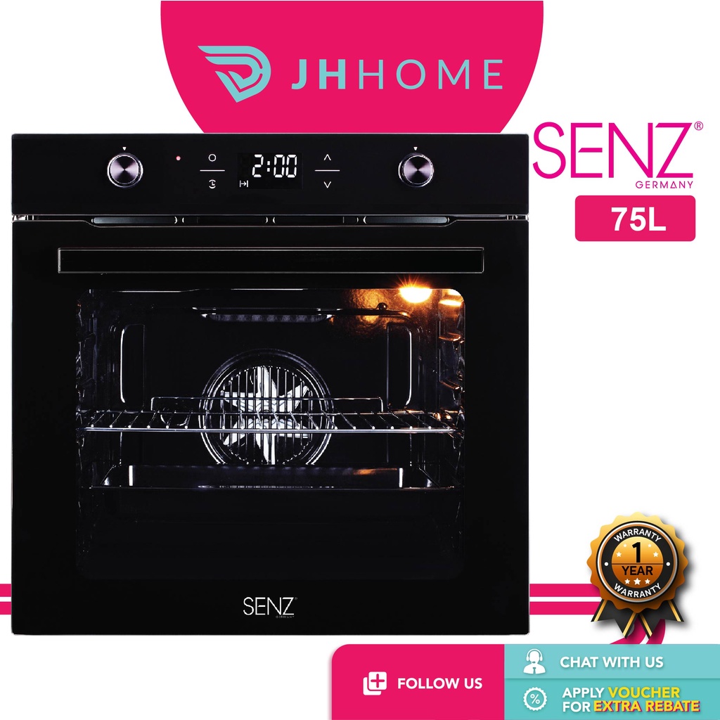 Senz 75L Fully Digital Multi Oven  SZ-OV759-9F | 9 Functions | Built in Oven | Fully Soft Touch