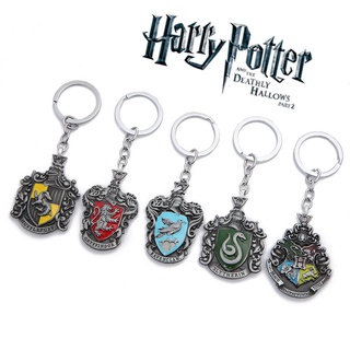 For Harry Potter Hogwarts Crest Small Keyring Metal badge Pendant Keychain Gift 