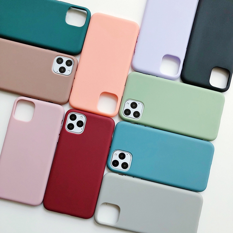 10 Colors Case For Iphone 11 Pro Max Xs Max Casing Candy Color Soft Tpu Phone Case Cover Shopee Malaysia